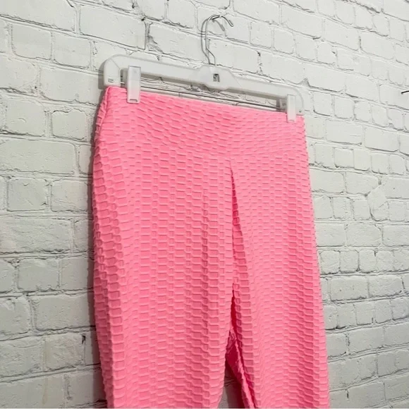 NWOT Pink Women’s High Waist Yoga Lifting Textured Leggings Pants Size X -Large - Picture 3 of 6